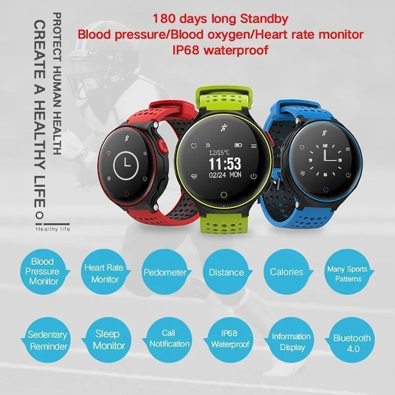 New Smart Sport Bluetooth Band Fitness Bracelet Heart Rate Monitor Passometer