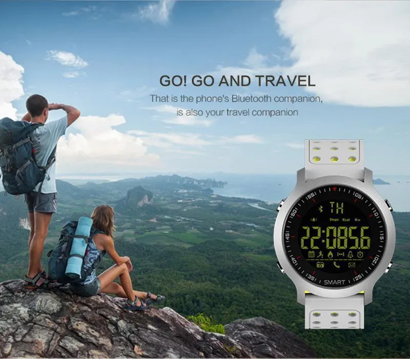 New Smart Sports Bluetooth Water-Resistant Watch with Call Notification Remote Control Alarm Clock