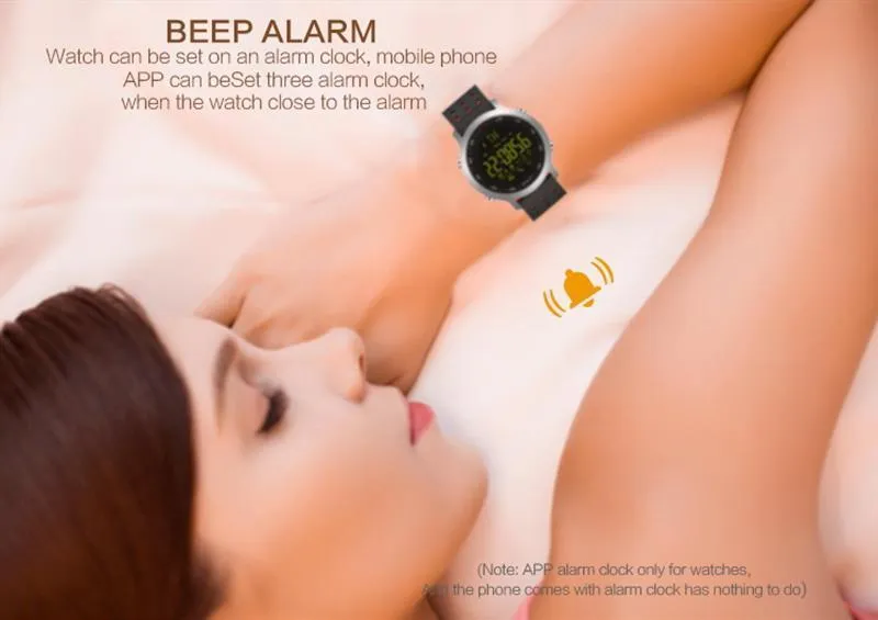 New Smart Sports Bluetooth Water-Resistant Watch with Call Notification Remote Control Alarm Clock