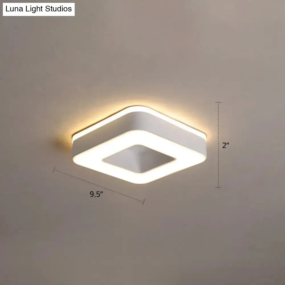 Nordic Style LED Flush Mount Ceiling Light with Acrylic Diffuser for Small Corridors