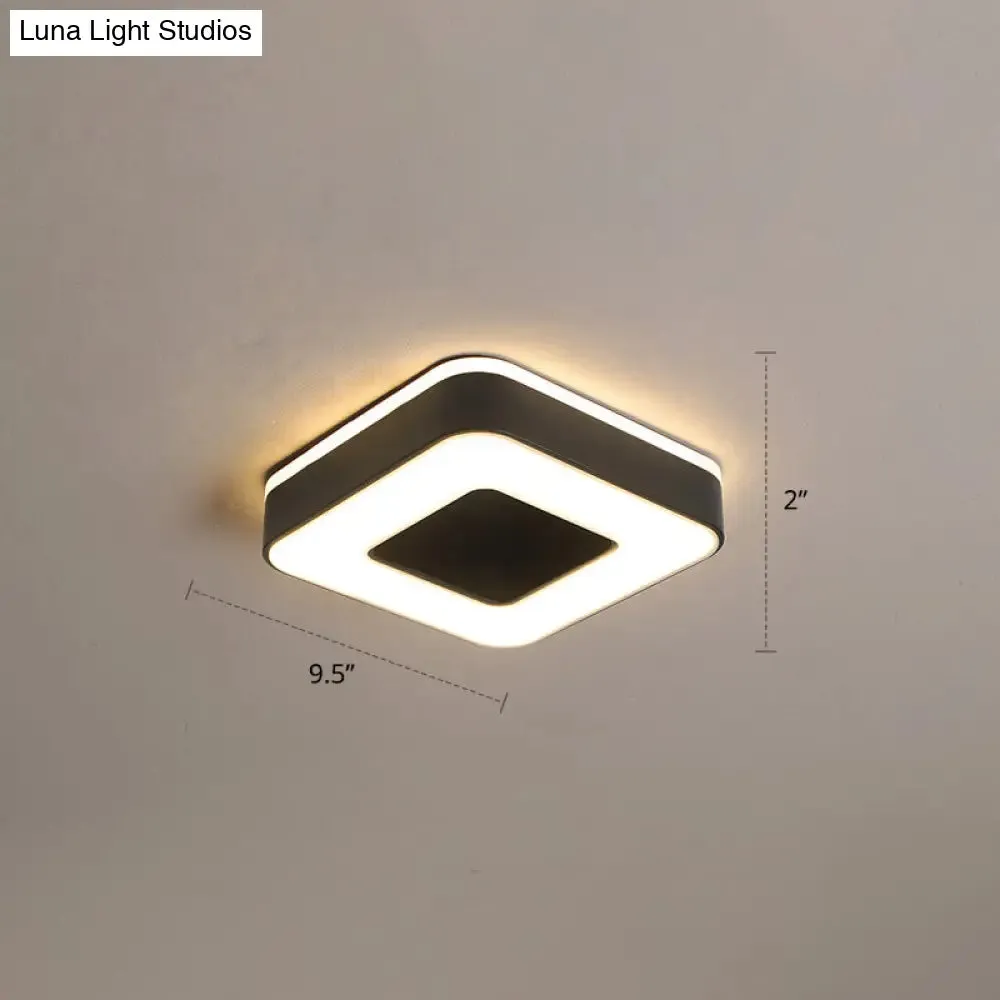 Nordic Style LED Flush Mount Ceiling Light with Acrylic Diffuser for Small Corridors