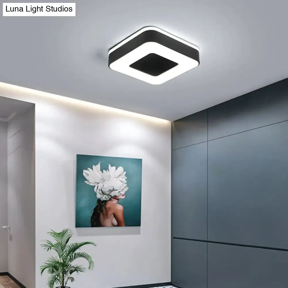 Nordic Style LED Flush Mount Ceiling Light with Acrylic Diffuser for Small Corridors