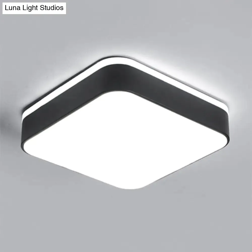 Nordic Style LED Flush Mount Ceiling Light with Acrylic Diffuser for Small Corridors