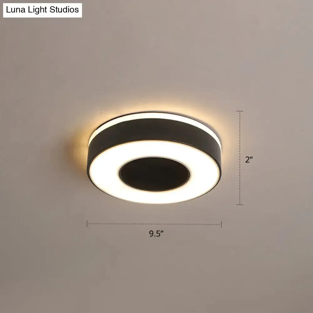 Nordic Style LED Flush Mount Ceiling Light with Acrylic Diffuser for Small Corridors