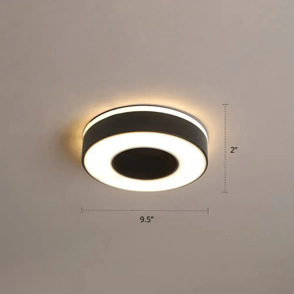 Nordic Style LED Flush Mount Ceiling Light with Acrylic Diffuser for Small Corridors