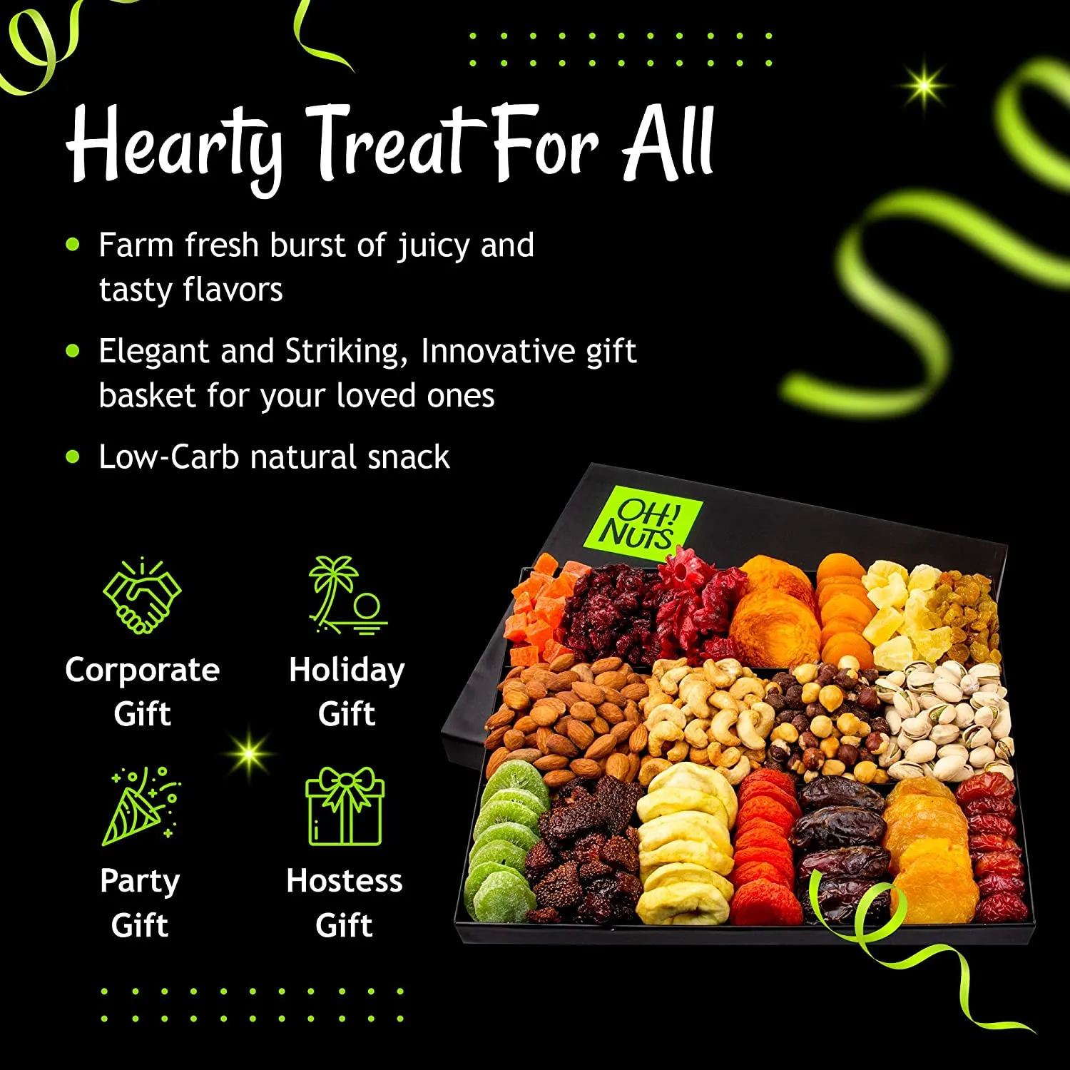 Nuts Christmas Gift Basket