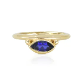 Nyra Marquise Sapphire Gold Stacker