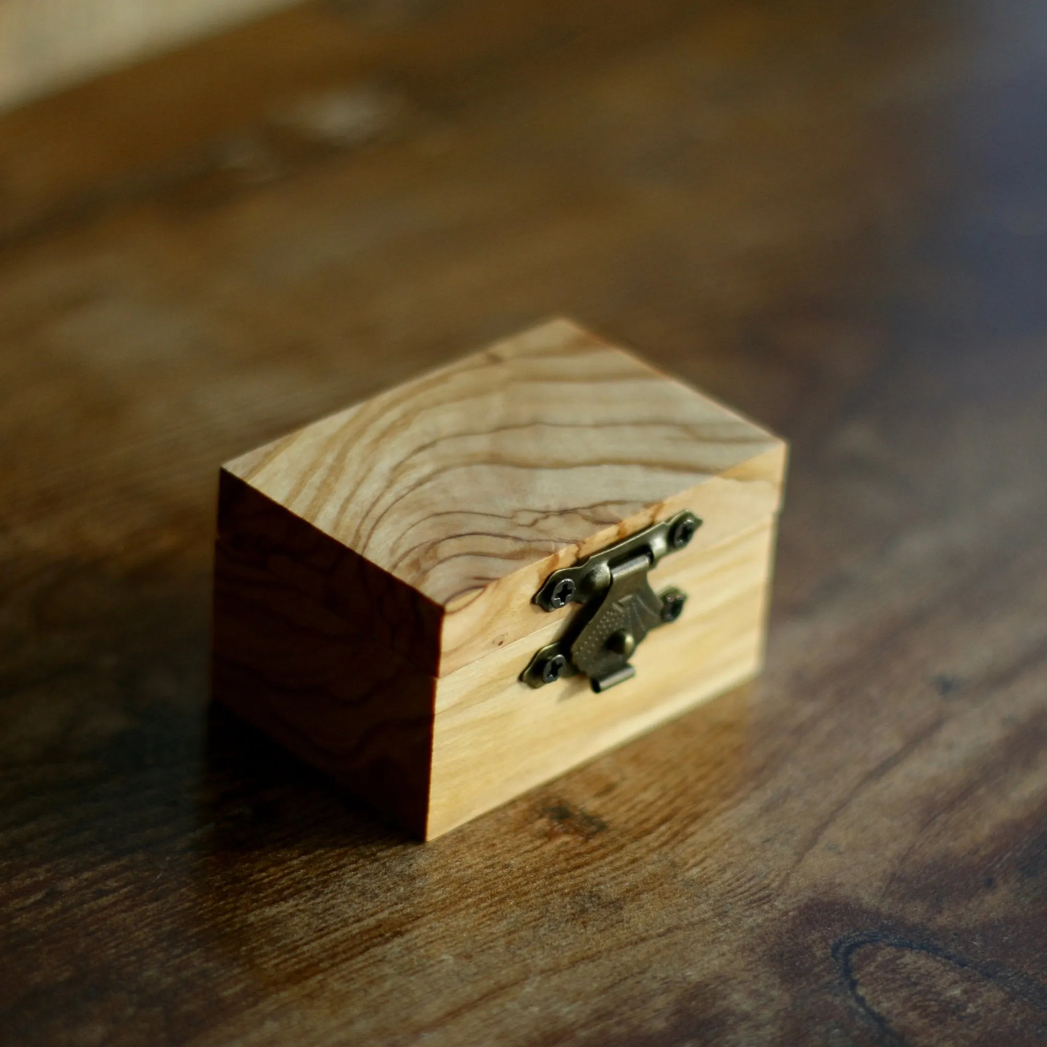 Olive Wood Rustic Ring - Personalize Message