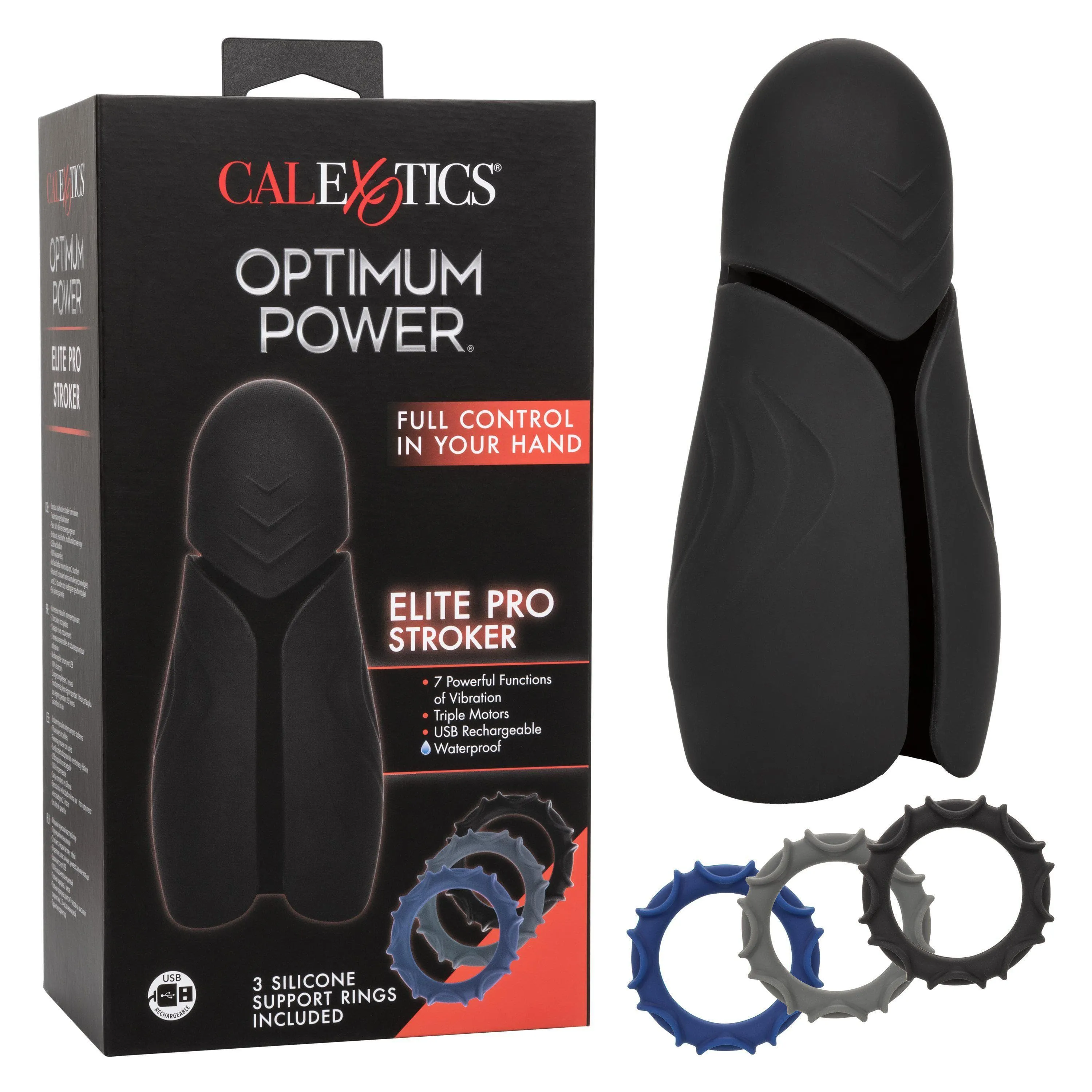 Optimum Power Elite Pro Silicone Rechargeable Male Stroker