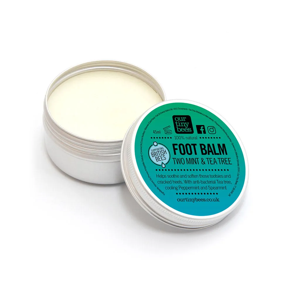 Our Tiny Bees Mint & Tea Tree Beeswax Foot Balm