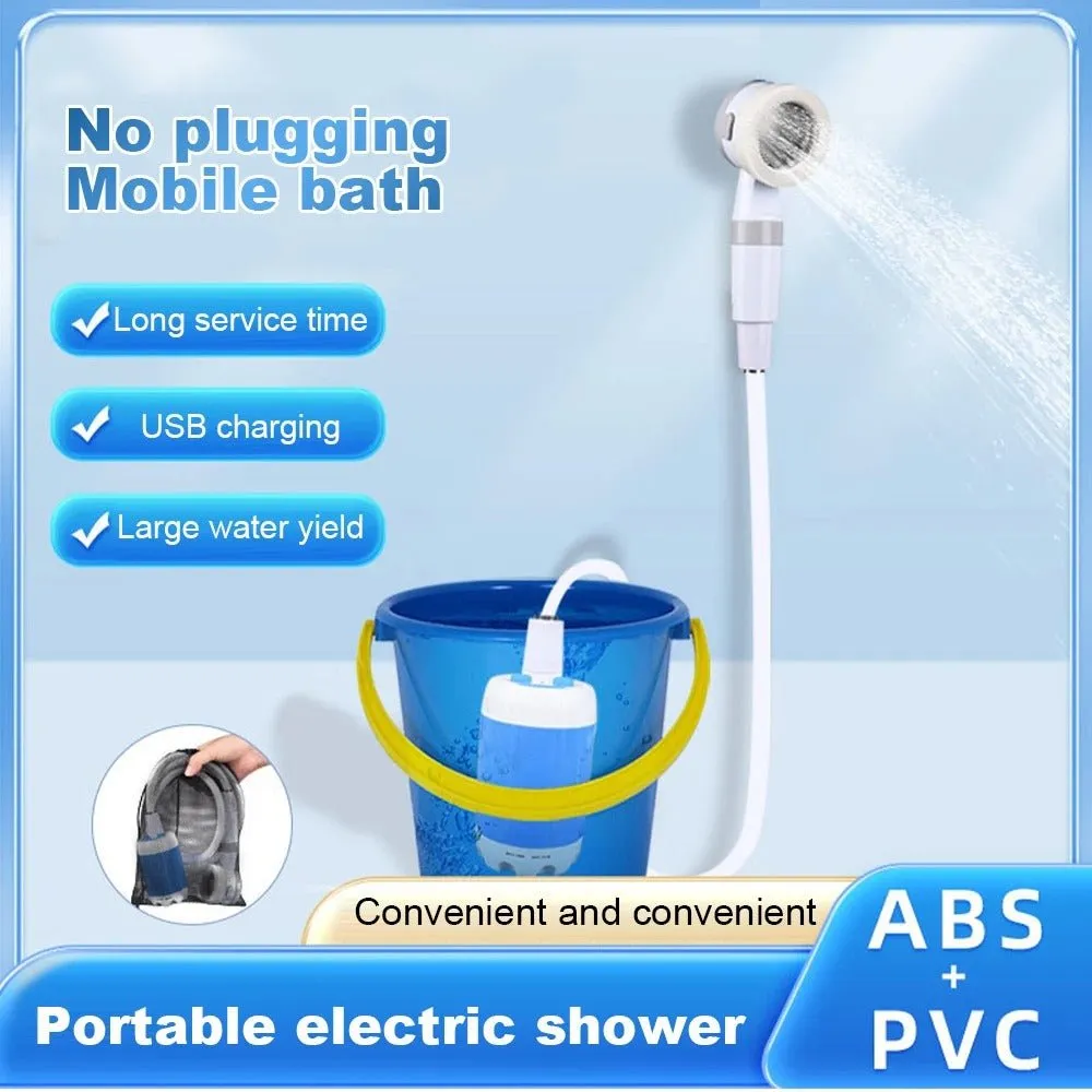 Outdoor Rechargeable Electric Shower -  Waterproof Portable Outdoor Shower Set