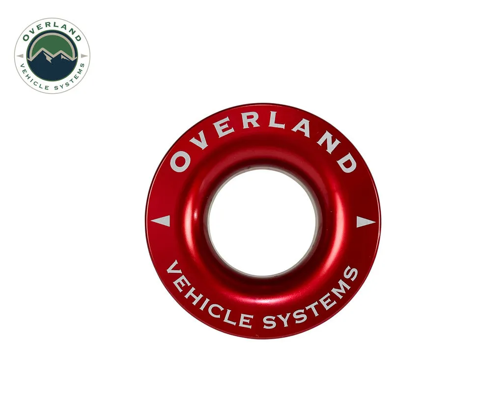 Overland Vehicle Systems Recovery Ring 2.5" 10,000 lb. Red With Storage Bag