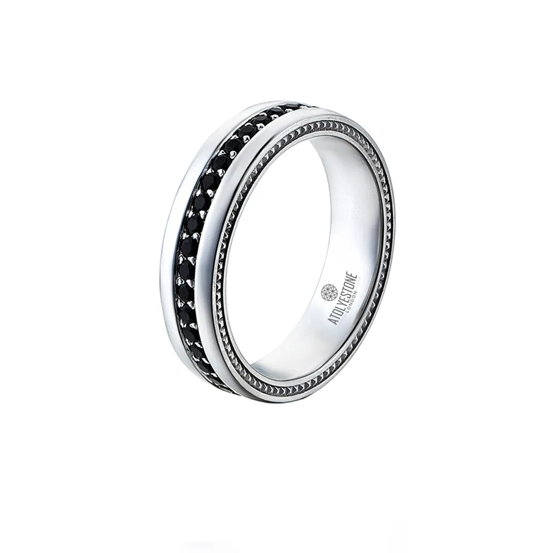 Pave Band Ring - Solid Silver