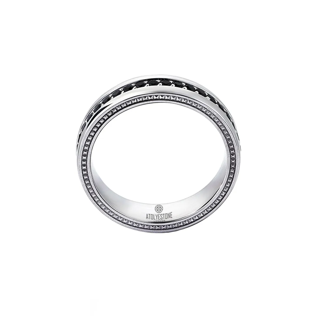 Pave Band Ring - Solid Silver