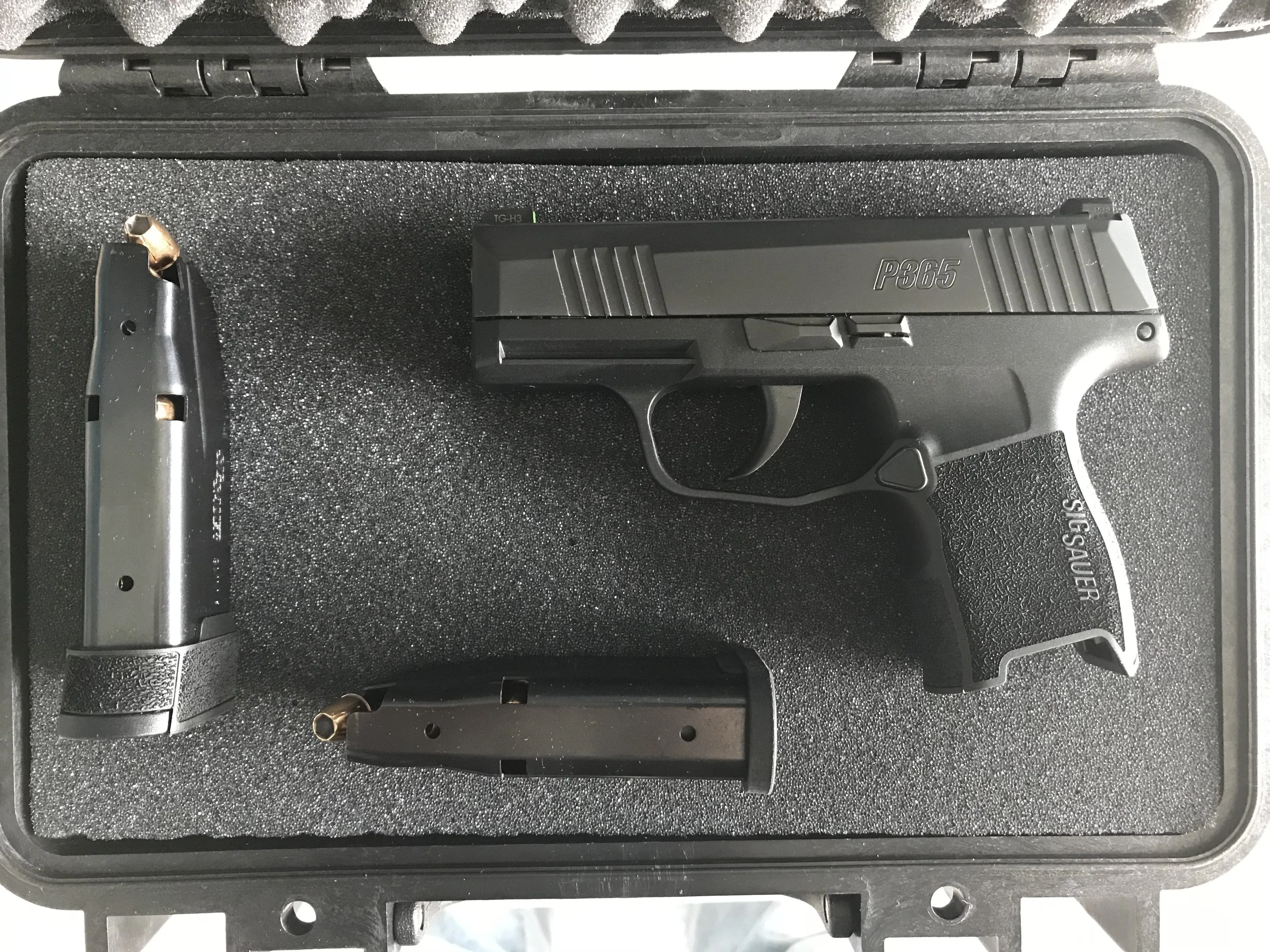 Pelican Case 1170 Custom Insert for Sig Sauer P365 Nitron Micro Compact & Magazines (Foam ONLY)