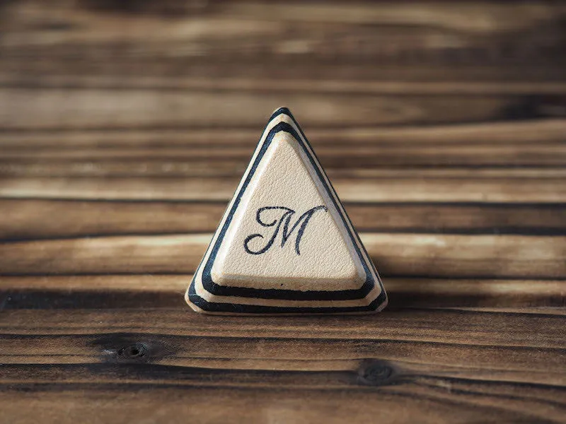 Personalized Initial Leather Ring #Black