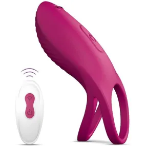 PHANXY Vibrating Penis Ring with Double Ring Adjustable Cock Ring