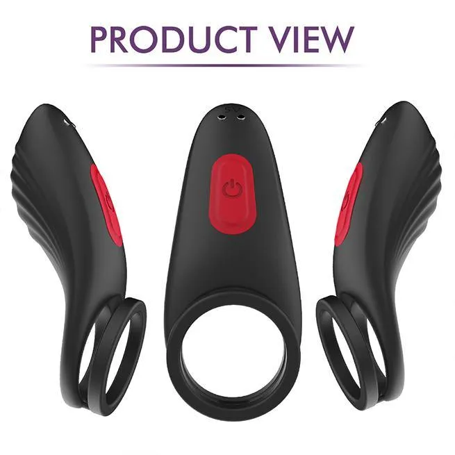 PHANXY Vibrating Penis Ring with Double Ring