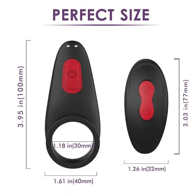 PHANXY Vibrating Penis Ring with Double Ring