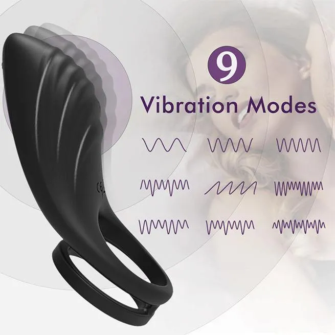 PHANXY Vibrating Penis Ring with Double Ring