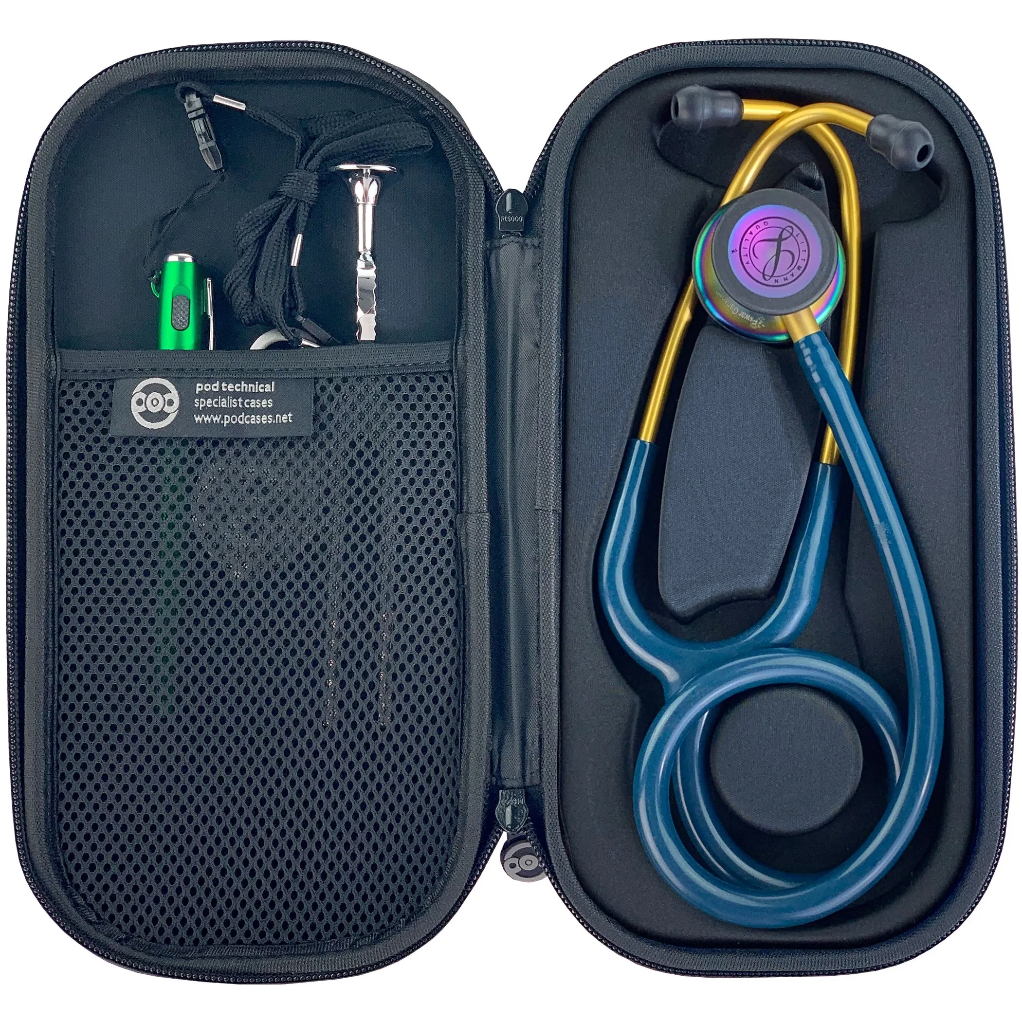 Pod Technical Classicpod Micro Stethoscope Case for Littmann Classic Stethoscopes - All Black - Freshers Voucher