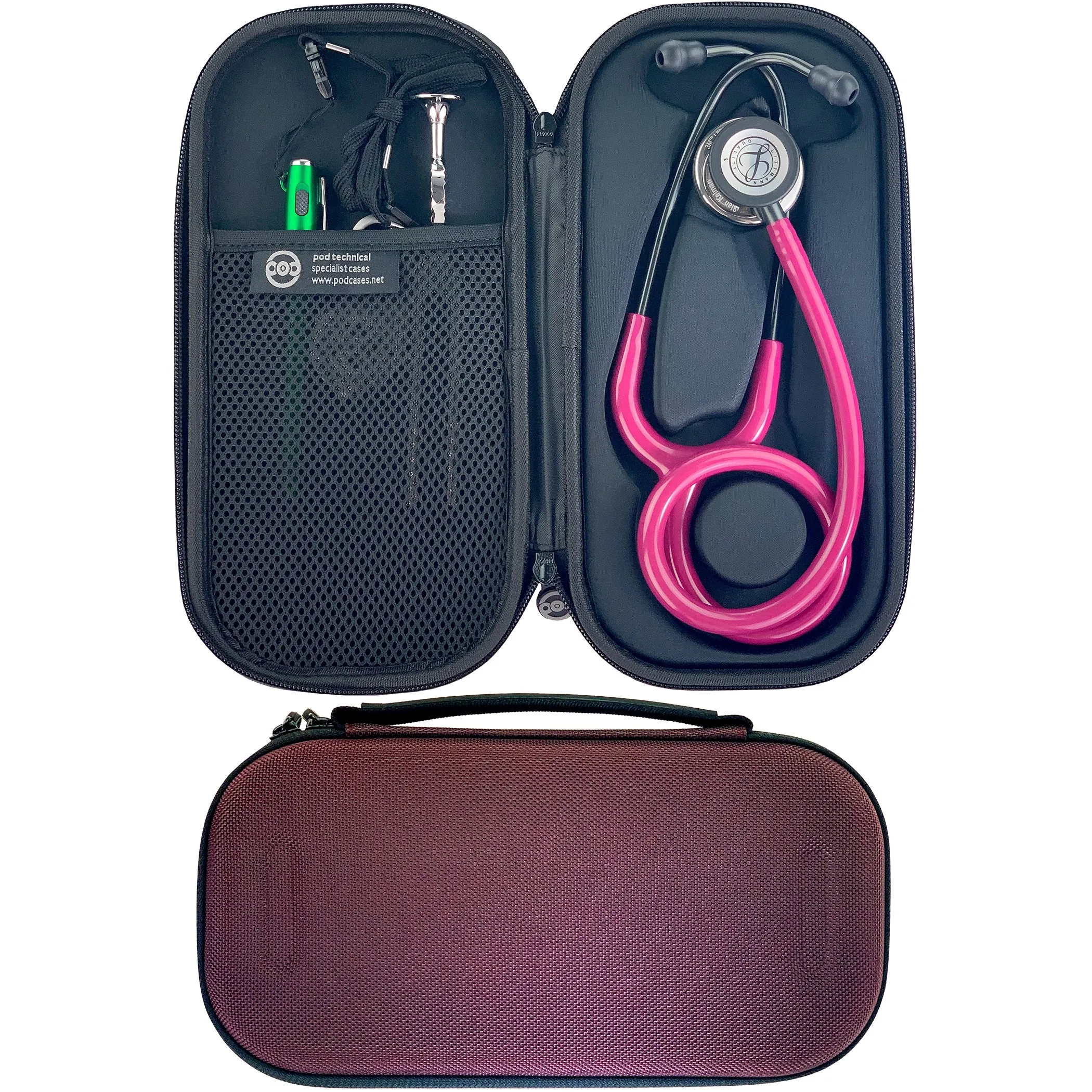 Pod Technical Classicpod Micro Stethoscope Case for Littmann Classic Stethoscopes - Burgundy - Freshers Voucher
