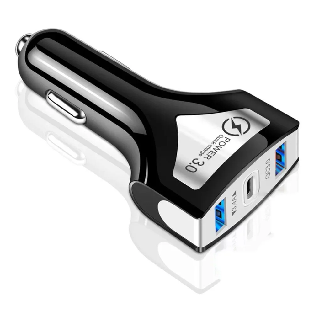 Portable Car Charger 3.0 Dual Usb High-speed Charging Adapter