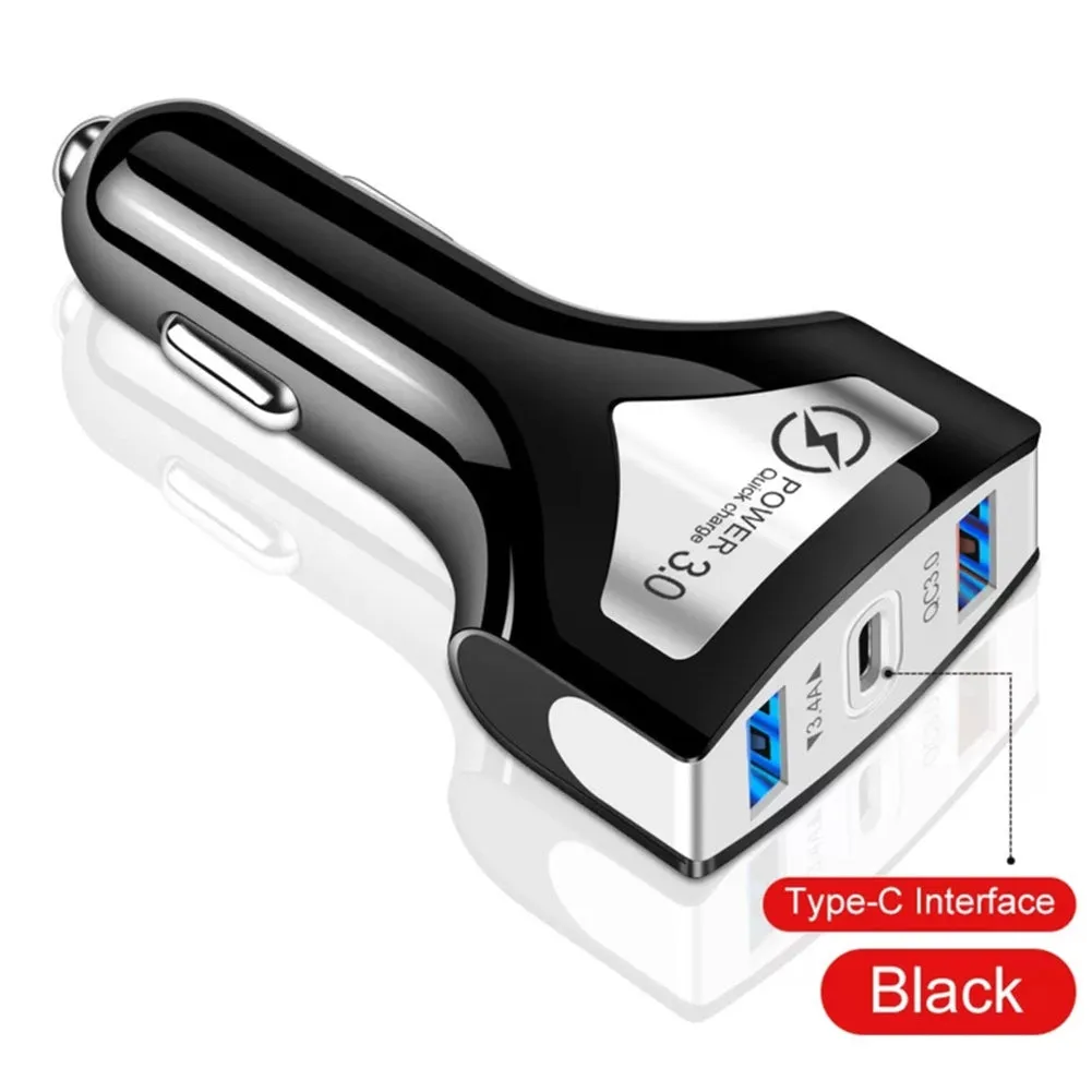 Portable Car Charger 3.0 Dual Usb High-speed Charging Adapter