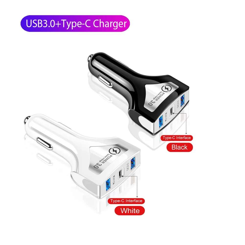 Portable Car Charger 3.0 Dual Usb High-speed Charging Adapter