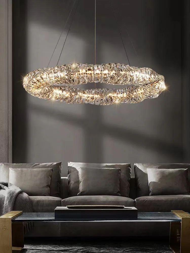 Post Modern Light Luxury Creative Crystal Chandelier for Living/Dining Room