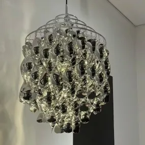 Post-modern Waterfall Spiral Pendant Lamp in Chrome/Gold Finish for Living/Dining Room/Bedroom