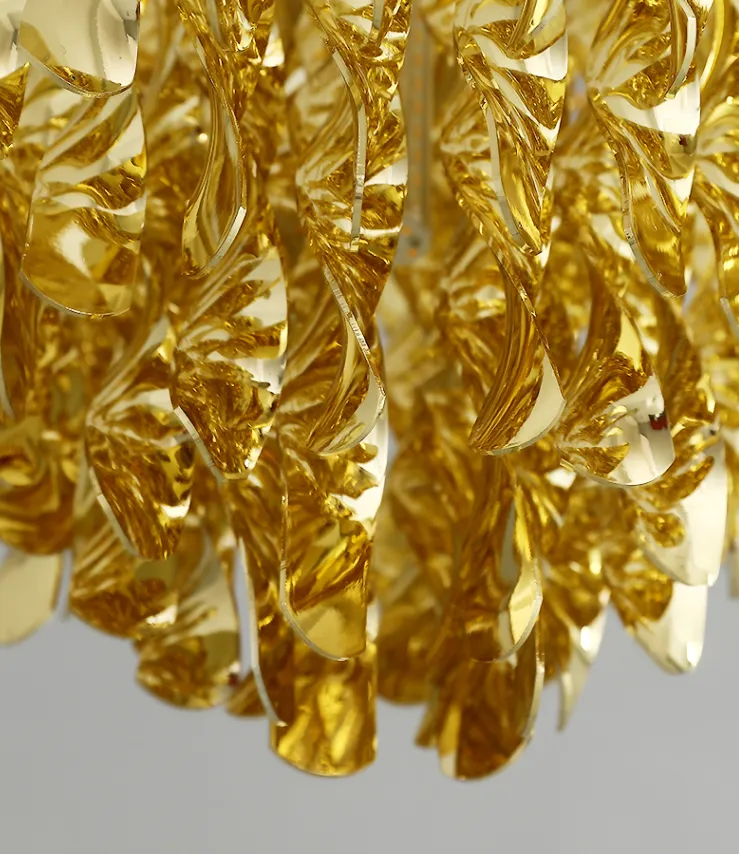 Post-modern Waterfall Spiral Pendant Lamp in Chrome/Gold Finish for Living/Dining Room/Bedroom