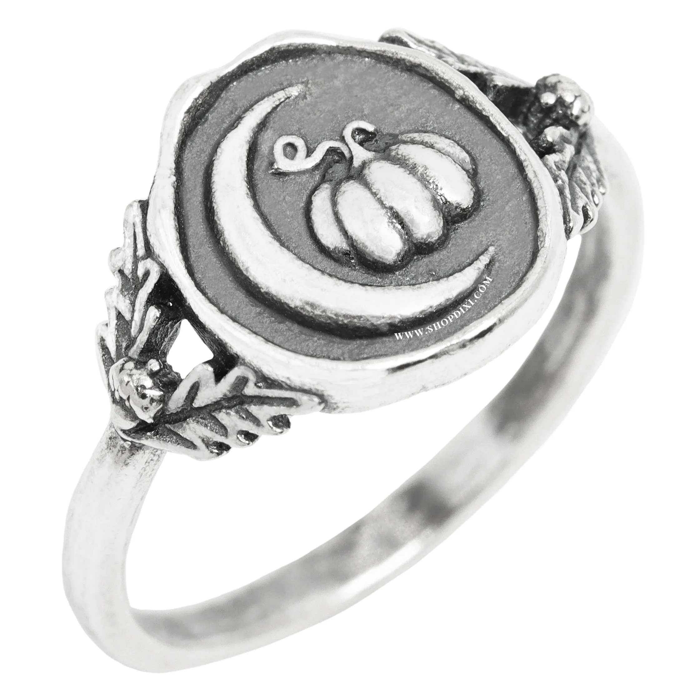 Pumpkin Crescent Cradle Wax Seal Ring