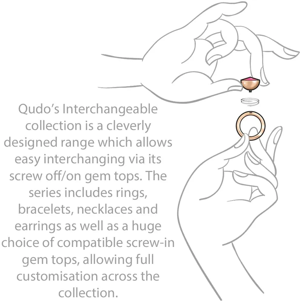 Qudo Rose Gold Thick Ring Band