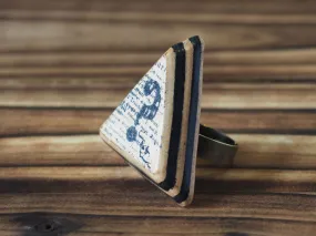 Question Mark Leather Ring #Black