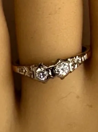 "Dazzling Harmony" - 18ct Yellow & White Gold Six-Stone Diamond Ring