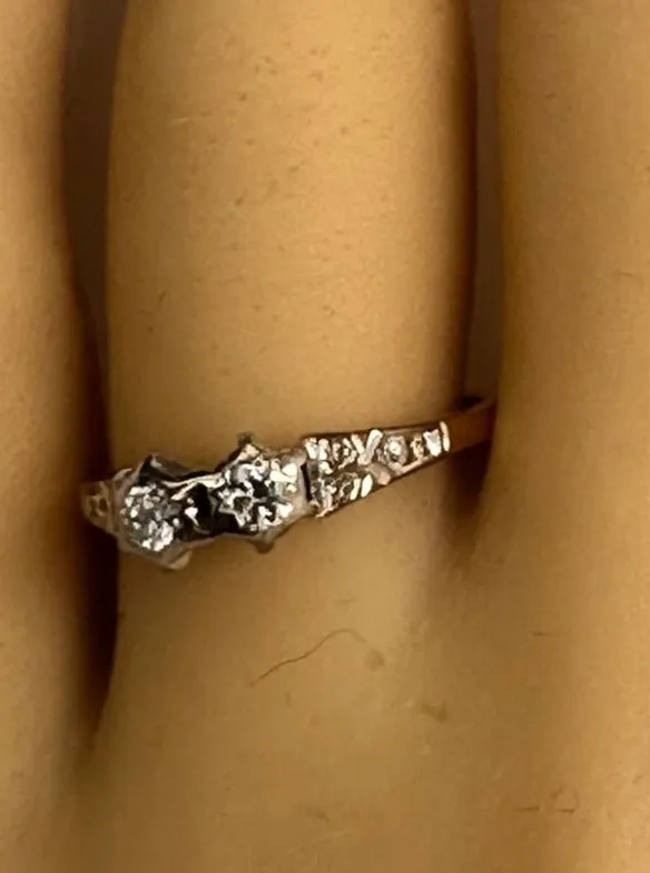 "Dazzling Harmony" - 18ct Yellow & White Gold Six-Stone Diamond Ring