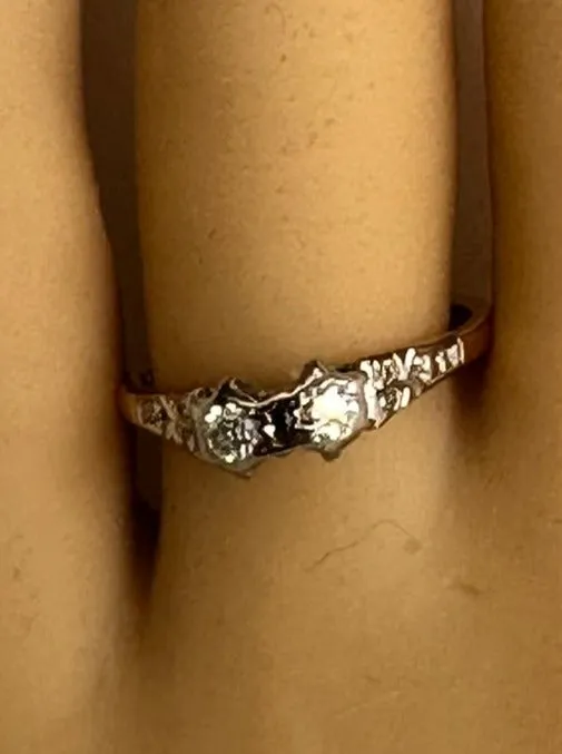 "Dazzling Harmony" - 18ct Yellow & White Gold Six-Stone Diamond Ring