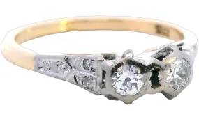 "Dazzling Harmony" - 18ct Yellow & White Gold Six-Stone Diamond Ring