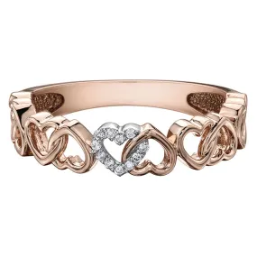 "HEART OF MY HEART" STACKABLE DIAMOND HEART BANDS