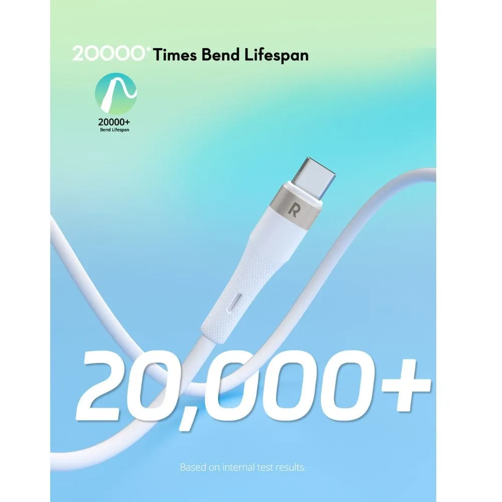 RAVPower 60W Type-C to Type-C Liquid Silicone   Aluminum Charging Cable 1M (3.3ft) - CB1038