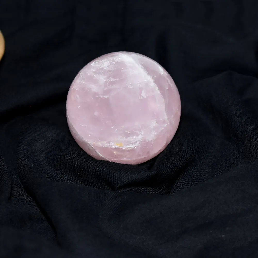 Real Rose Quartz Healing Ball | For Love, Compassion & Relationships