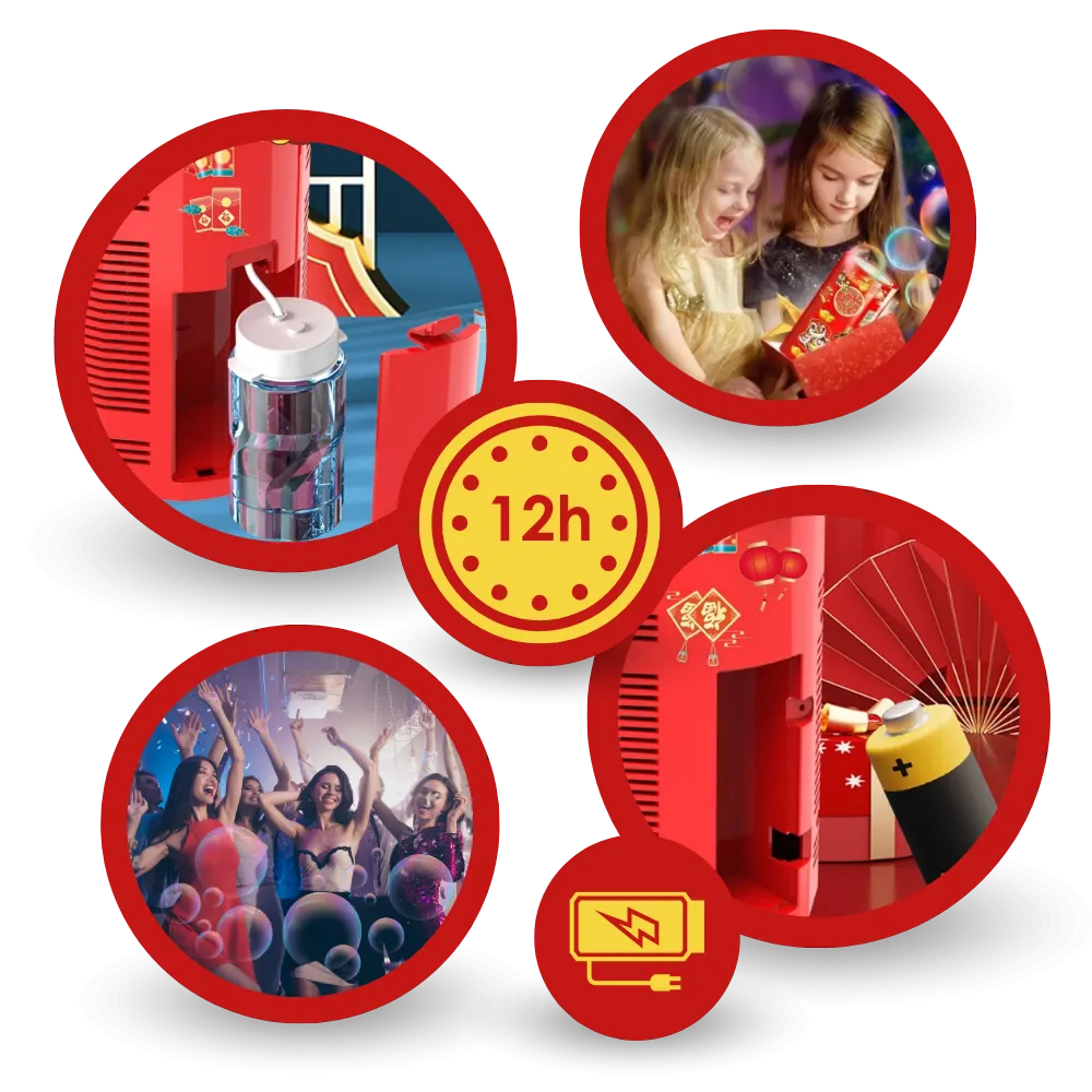 Rechargeable Firework Bubble Machine