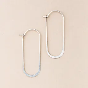 Refined Earring Collection Sterling Silver - Cosmic Oval