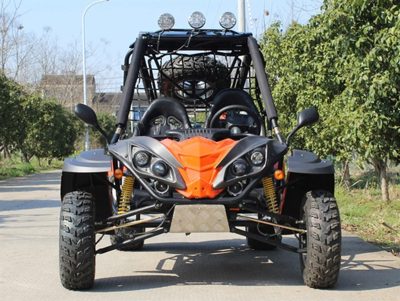 RPS GKR 200 Delux, Adult Off Road Go Kart, Automatic Transmission with Reverse, Electric Start, Top Lights, Spare Tire, Chrome Rims
