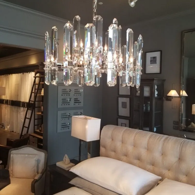 Rylight 2-Tier Crystal Glacier Shards Chandelier