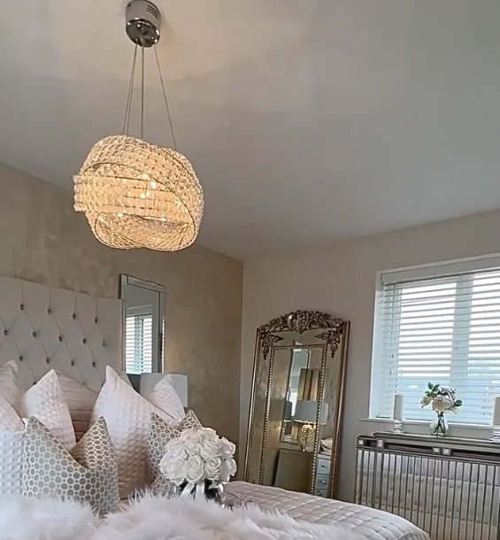 Rylight 6/8-Light Round Crystal Chandelier in Gold/Chrome Finish