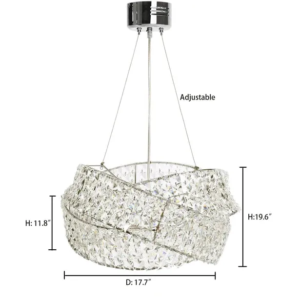 Rylight 6/8-Light Round Crystal Chandelier in Gold/Chrome Finish
