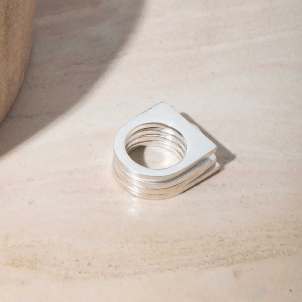 SALE - Range Ring Set of 4 - Sterling Silver