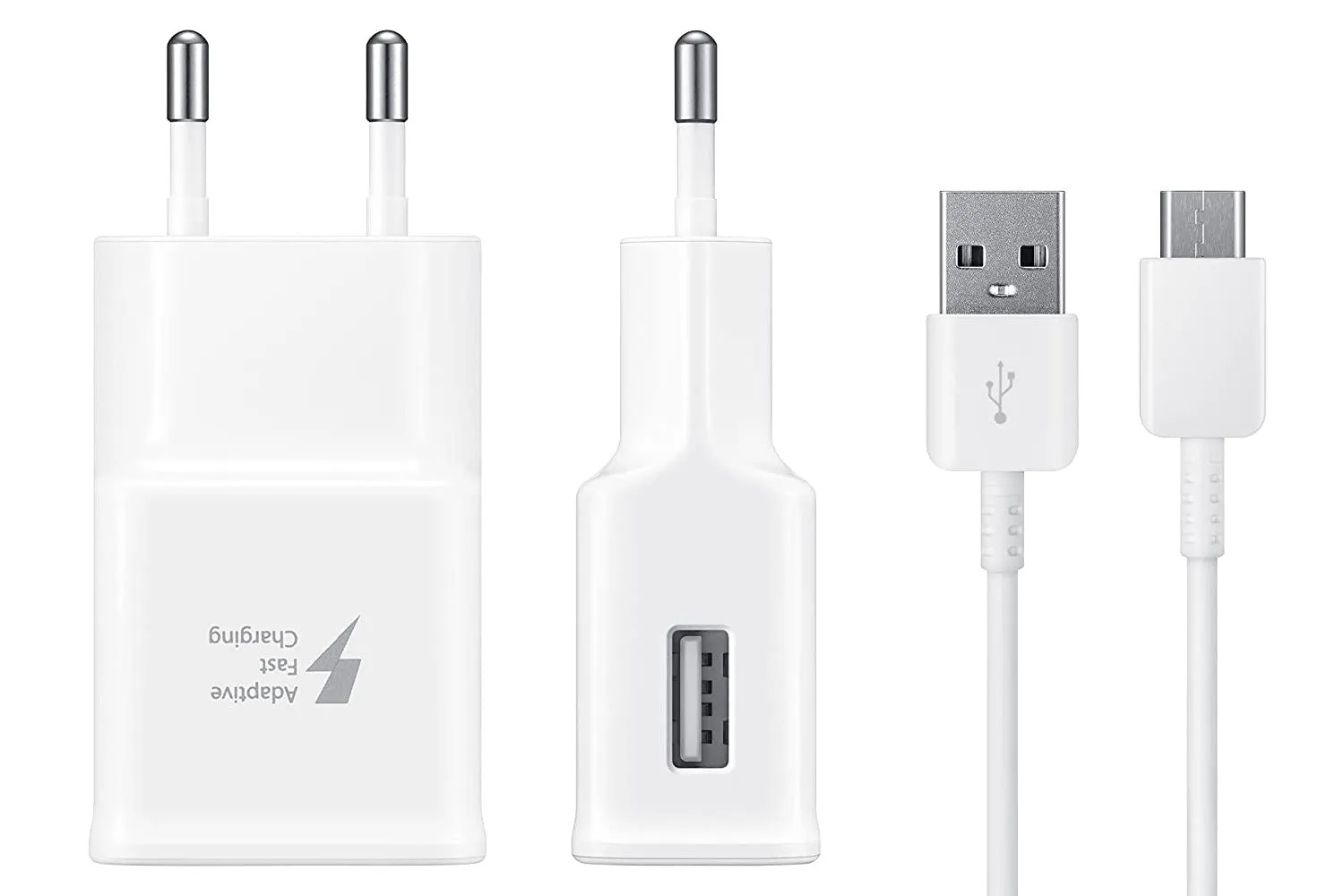 Samsung 15W EU Mains Charger White with A to C Cable - EP-TA20EWECGWW